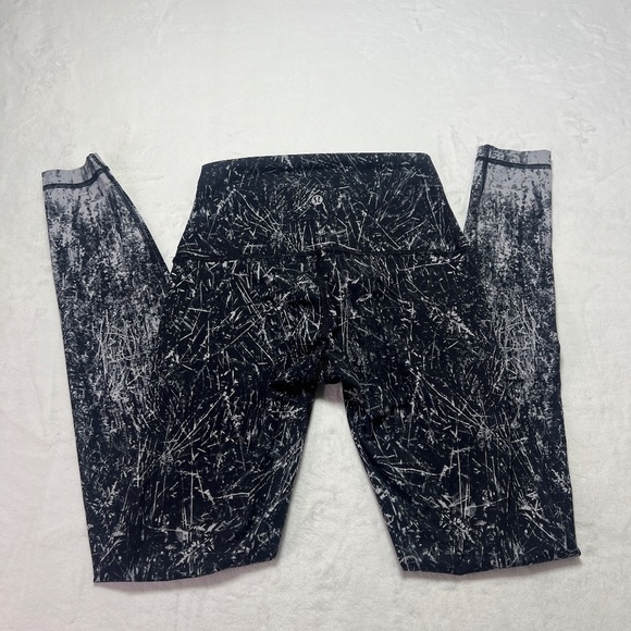 Lululemon Wunder Under High Rise Tight Nulux Alpine Black White - Picture 3 of 6